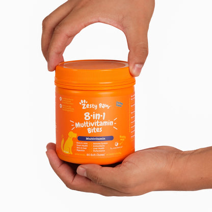 Zesty Paws Multivitamínico 8 en 1 para Perros — 90 masticables sabor pollo — Todas las edades