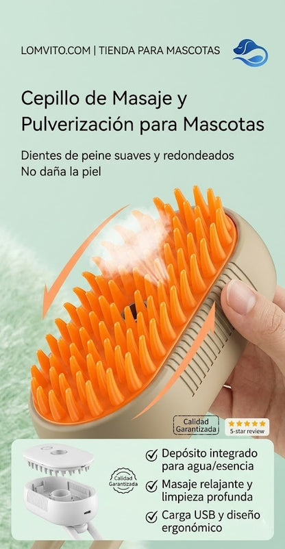 Cepillo Vaporizador para Mascotas