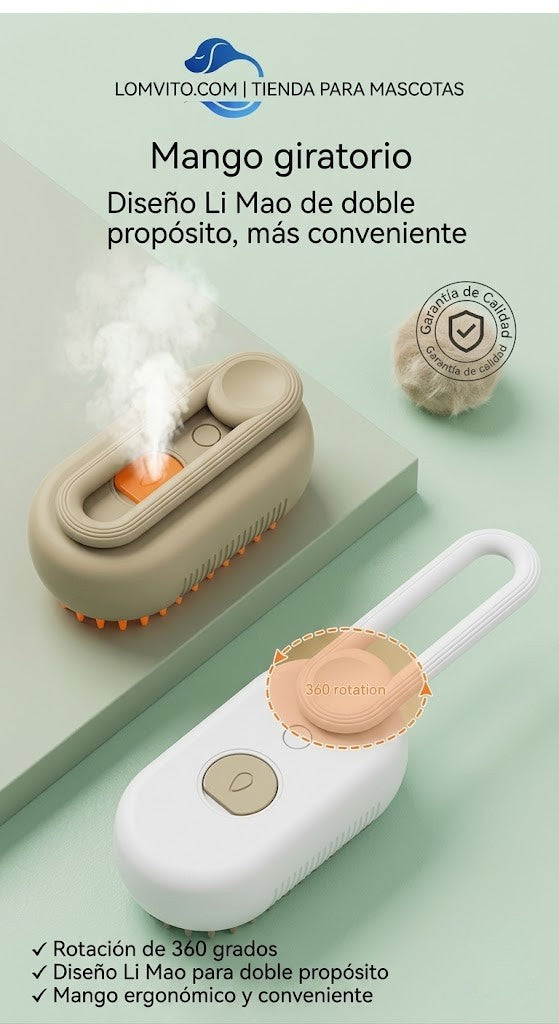 Cepillo Vaporizador para Mascotas