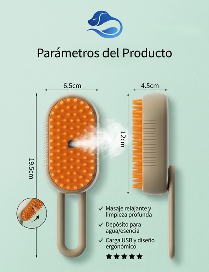 Cepillo Vaporizador para Mascotas