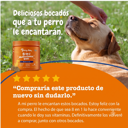 Zesty Paws Multivitamínico 8 en 1 para Perros — 90 masticables sabor pollo — Todas las edades