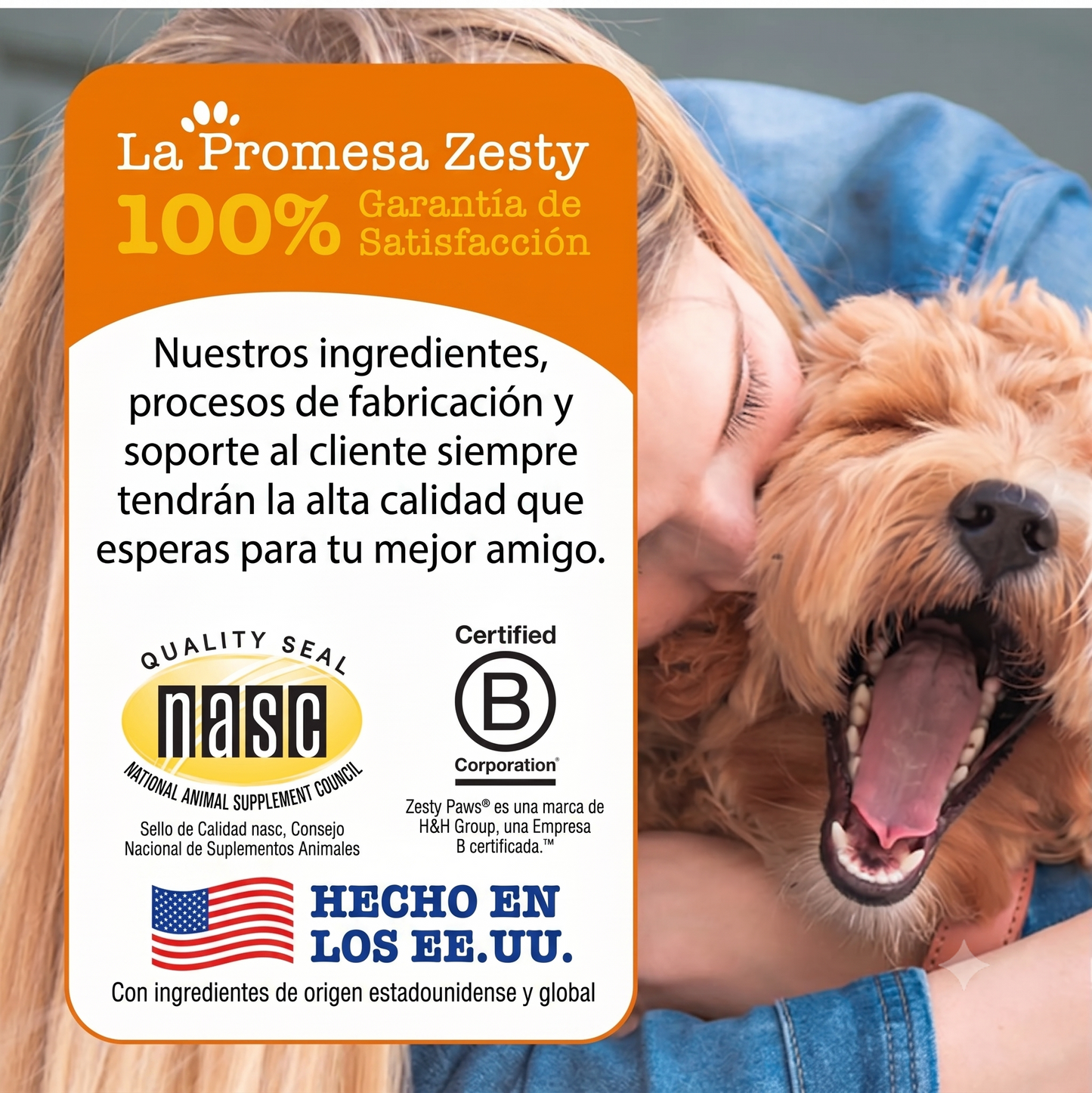 Zesty Paws Multivitamínico 8 en 1 para Perros — 90 masticables sabor pollo — Todas las edades