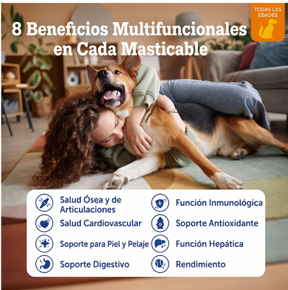 Zesty Paws Multivitamínico 8 en 1 para Perros — 90 masticables sabor pollo — Todas las edades