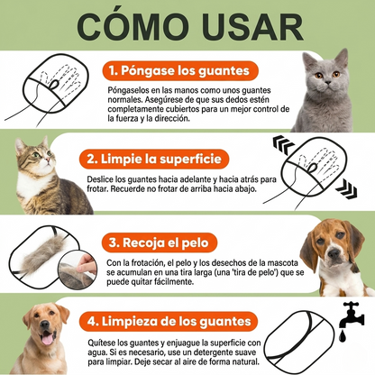 Guante Quitapelos para Mascotas