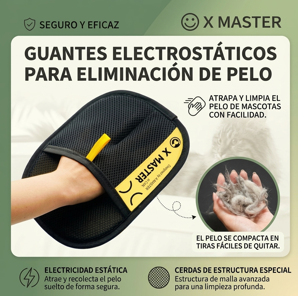 Guante Quitapelos para Mascotas